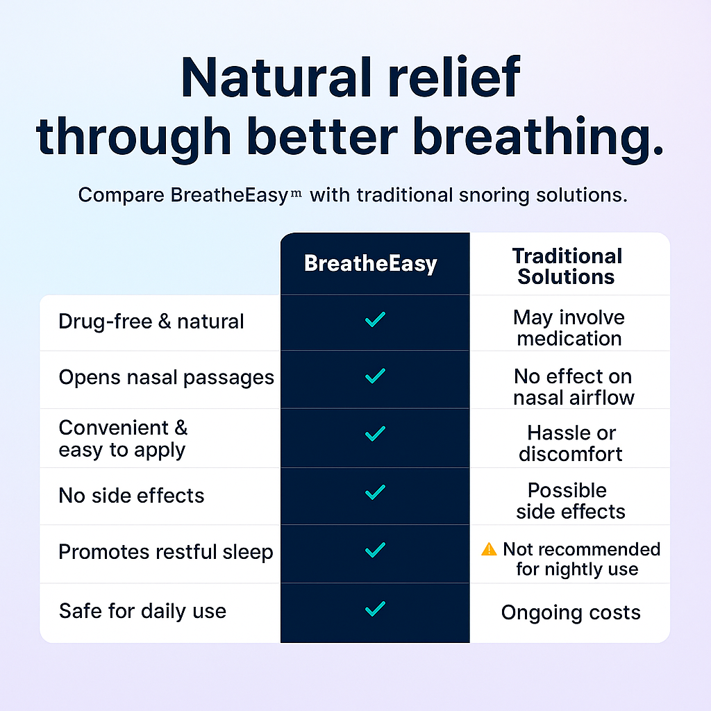 BreatheEasy™ – Anti-Snore Nasal Strips for Better Sleep