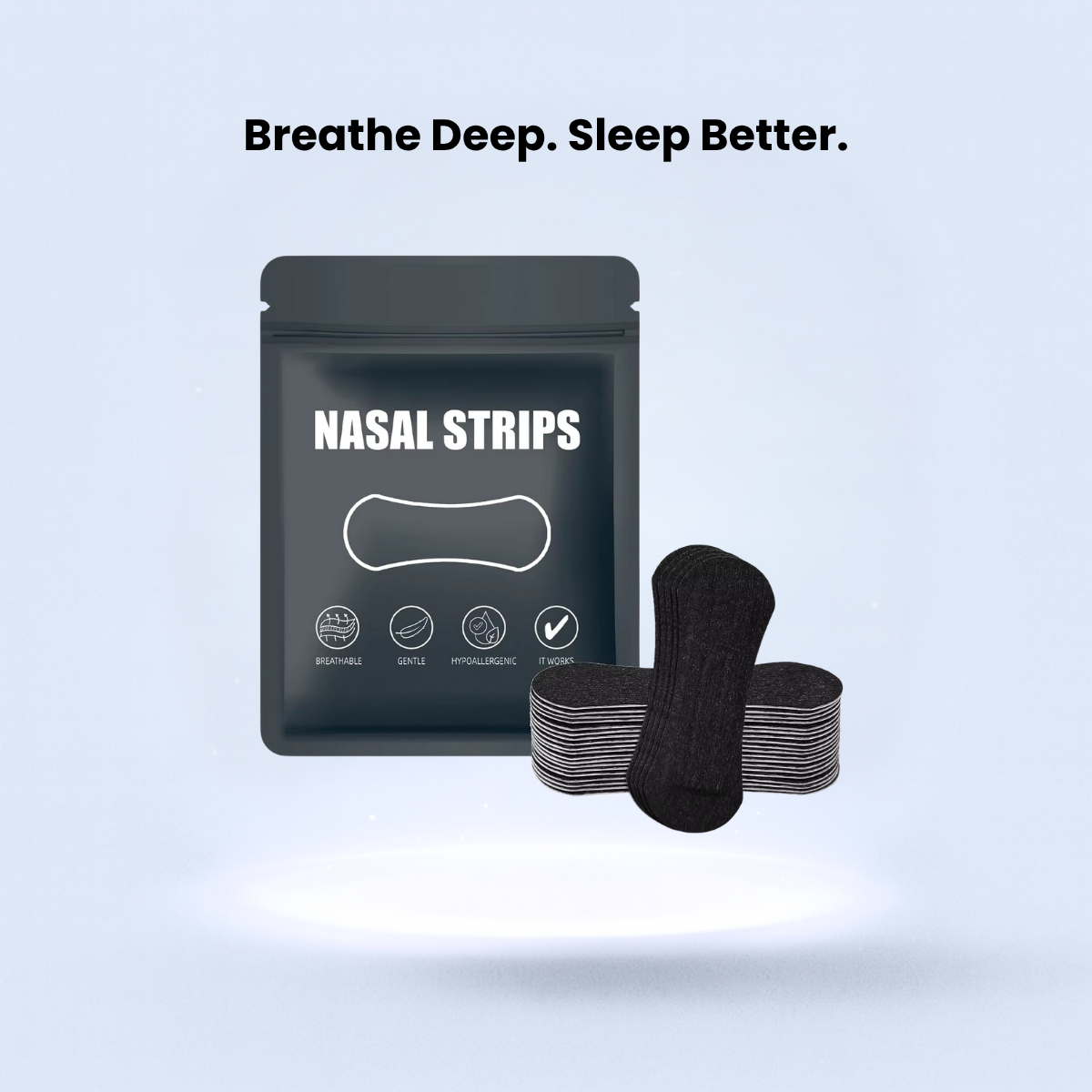 BreatheEasy™ – Anti-Snore Nasal Strips for Better Sleep